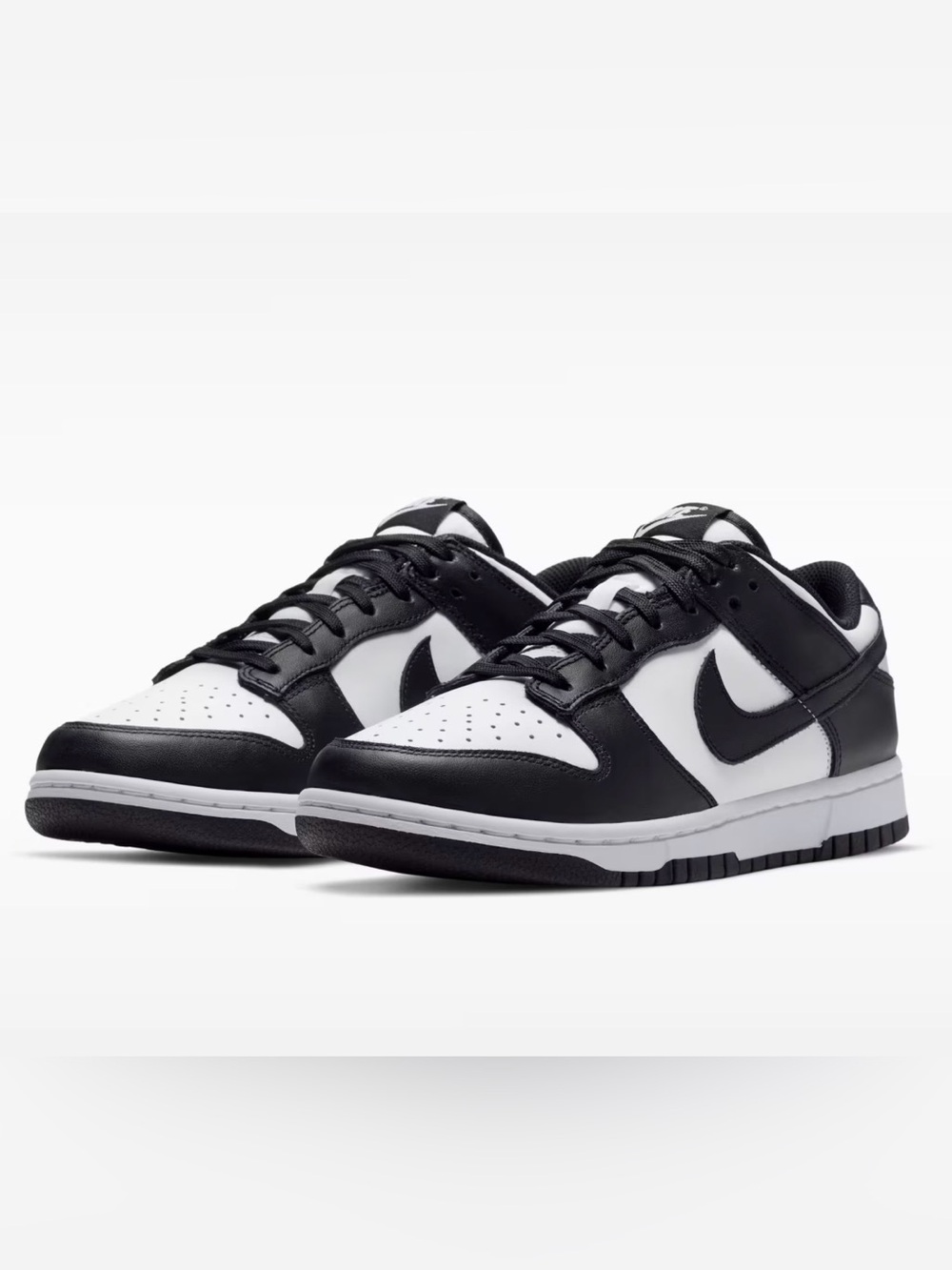 Nike Black and White Low-Top Skate Sneakers - Picture 1 of 14